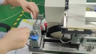 Flag tagging machine for cables wires dog chews