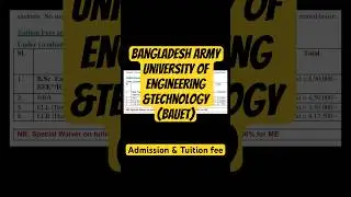 Bangladesh Army University of Engineering & Technology (BAUET) পড়া লেখার খরচ #education #shorts