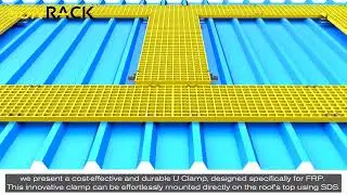 Aluminum Accessories FRP Walkway For Trapezoidal Metal Rooftop both Along & Across the Crest