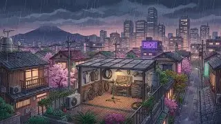 Midnight Bike Workshop 🚲🌧️ Lofi Focus Beats for Quiet Late Night Workm, Studying, Sleep