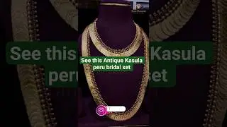Antique Nakshi Kasula peru Bridal Set Goals 😍 #goldjewellery #jewellery #viral #shorts