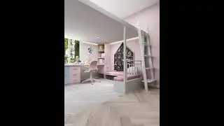 Modern bedroom apartment design in 3D