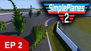 Racing a Deletosaurus in SimplePlanes Multiplayer