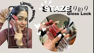 Staze 9 to 9 2-in-1 Gloss Lock Review | Honest Hindi Review 🤎 Nilofer Shaikh 