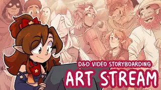 Drawing and Chat! | Working on my D&D Video! (With friends!)