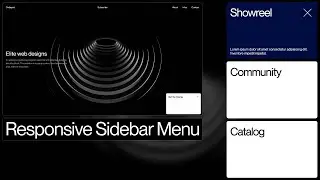 Responsive Sidebar Menu | Slide Out Menu | Sidebar Navigation | HTML, CSS & JavaScript + GSAP