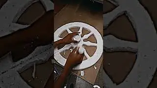 The Unexpected Truth Behind Thermocol Krishna wheel making design #shorts #viral #youtubeshorts