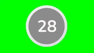 30 Sec grey Clock timer - Green Screen - HD 30 sec timer