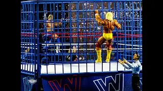 Hulk Hogan vs Paul Orndorff Saturday Nights Main Event Cage Match Figure Recreation
