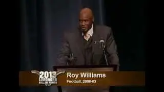 Roy Williams Hall of Honor induction speech [Nov. 1, 2013]