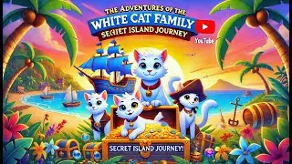 🚀🐾 The Adventures of the White Cat Family: Journey to the Secret Island! 🌴✨
