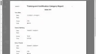 Staff  Training by Title Reports in Staff Files