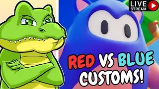 LIVE | CODE: DIH8U | Fall Guys Red vs Blue Custom shows with viewers and their maps :)