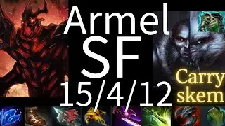 Armel Shadow Fiend vs Drow, Ember, Mirana, Marci, Enchantress - dota2