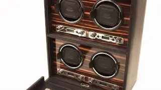 WOLF Roadster Four Piece Watch Winder Black