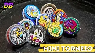 MINI TORNEIO DE BEYBLADE DE TAMPINHA! NA ARENA X CASEIRA