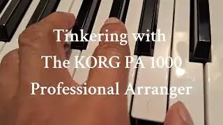 New equipment.......well, new to ME anyway! The KORG PA 1000