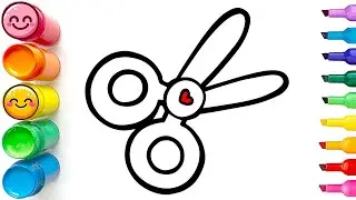 How to Draw a Cute Small Scissors | Easy Step by Step Tutorial