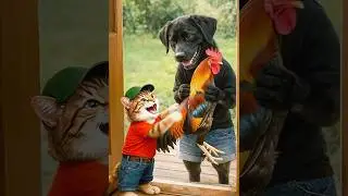 This Cat CRIED After Burning the Food 😿🔥  But Dog Did THIS&hellip; 😹🐔