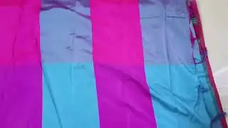 #Vairal Saree#💜💙🧡Cotton Silk Sadi#Soft Sadi#Colour block Sadi Pattern#👌🙂