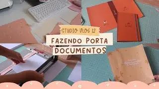 studio vlog #12✨Tentando fazer porta documentos I Corte da Guilhotina Ruim e rotina de produção