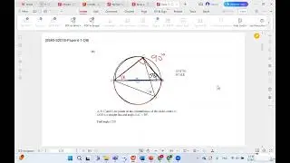 Circle Theorems II 0580 S2018 Paper4 1 Q8
