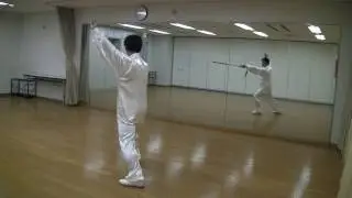 ４２式太極剣【鏡】右３０－３２      42-form Tai Chi Sword