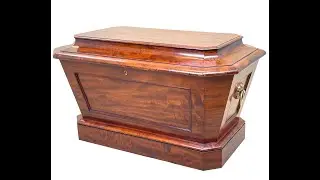 English Regency Mahogany Sarcophagus Shaped Wine Cooler