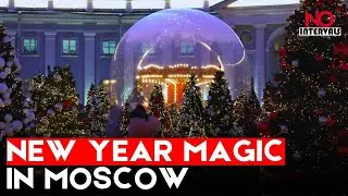 Гигантские мандарины освещают Москву в новогоднюю ночь | Новости развлечений | Без перерывов