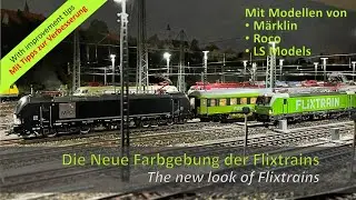Flixtrain im neuen Look auf meiner Märklin Anlage mit Führerstandsmitfahrt