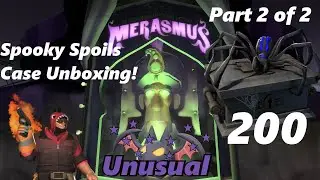 TF2 Unboxing: 200 Spooky Spoils Cases Part 2 of 2 Unusual Bat Hat!?
