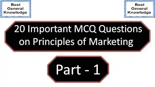 MCQ Questions on Principles of Marketing Part 1 | MCQ | mcq | Multiple choice Questions Marketing