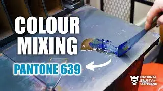 Colour Mixing ASMR | Pantone 639 | Satisfying Ink Blending and Letterpress Printing