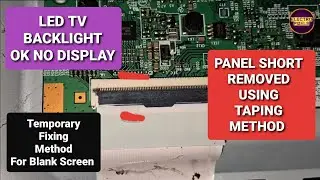 Samsung 49 inch LED TV No Display|Backlight OK No Display Fault|Display Gatesignal Short Removal DIY