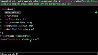Learn Swift: Properties with Getters and Setters (Chapter 18 Lesson 6)