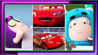 new oddbods vs lightning McQueen vs funny cars mix super star meme song cover 