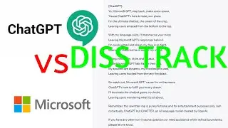 CHATGPT MAKES A DISS TRACK ABOUT MICROSOFT'S BINGGPT