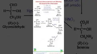 Chemical Interconversion not affecting the bond to the chiral atom#chemistry #organicchemistry