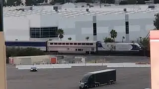 Amtrak Surfliner seen from ANGELS STADIUM 