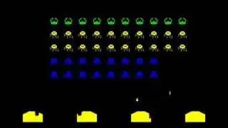 BBC Micro game Super Invaders loaded from tape