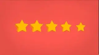 Flat Five Star Rating