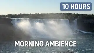 Niagara Falls Morning Ambience 🌊 | 9 Hours of Relaxing Waterfall Sounds (4K)
