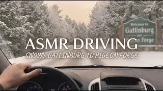 Snowy Drive from Gatlinburg to Pigeon Forge Smoky Mountains ASMR 1-26
