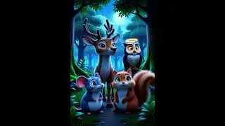 Starfall's Promise: A meteor shower inspiring forest creatures