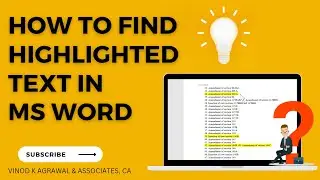 How to find highlighted text in Ms Word | Easiest way to find highlighted text