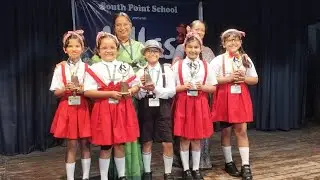 It is showtime for Hemnalini at ' Ullas' by South Point School. MBWA secures 1st prize 🏆 in singing.