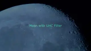 Moon with and without UHC Filter using 10