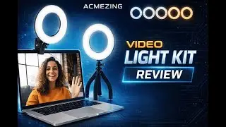 Review - Video Conference Lighting Kit, Ring Light Clip on Laptop Monitor with 5 Dimmable