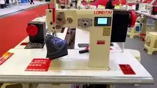 Heavy duty post bed zigzag sewing machine with stepper motor