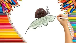 How To Draw cute Ladybug Drawing, Painting & Coloring For Kids and Toddlers_ Child Art 🐋🌈🎨